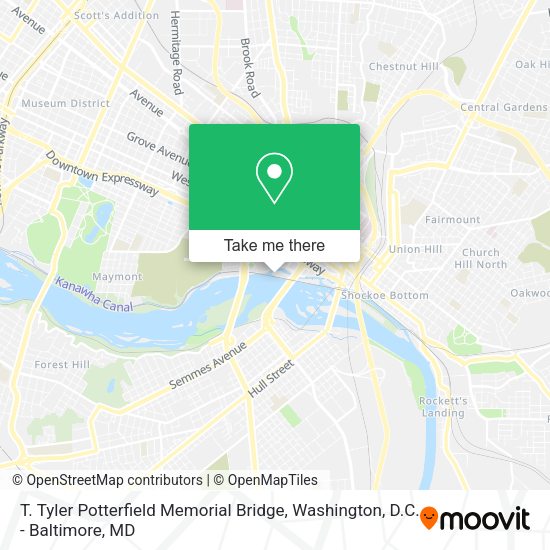 T. Tyler Potterfield Memorial Bridge map