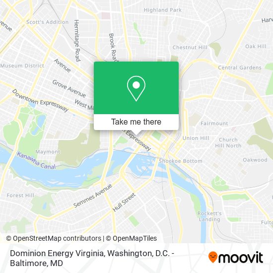 Mapa de Dominion Energy Virginia