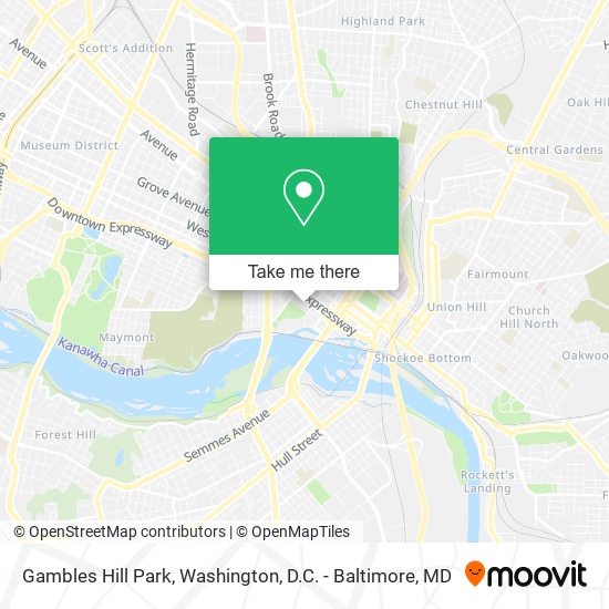 Gambles Hill Park map