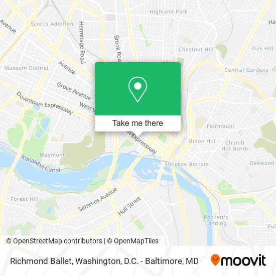 Richmond Ballet map