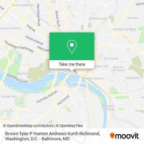 Mapa de Brown Tyler P Hunton Andrews Kurth Richmond