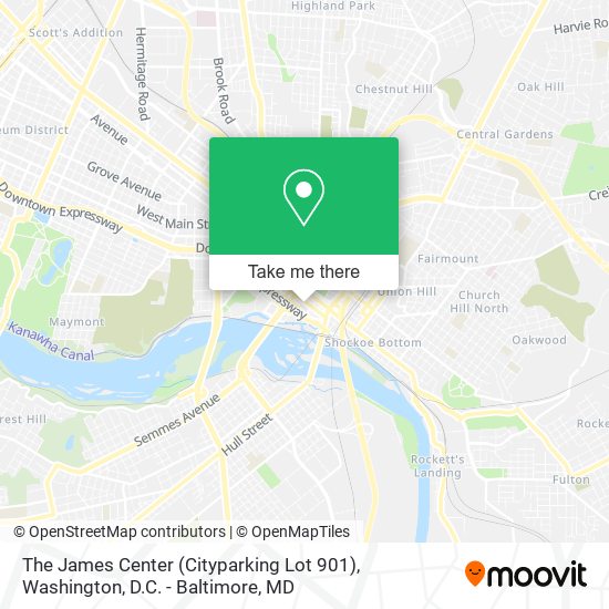 The James Center (Cityparking Lot 901) map