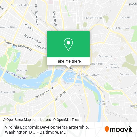 Mapa de Virginia Economic Development Partnership