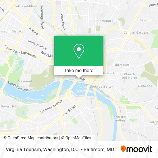 Virginia Tourism map