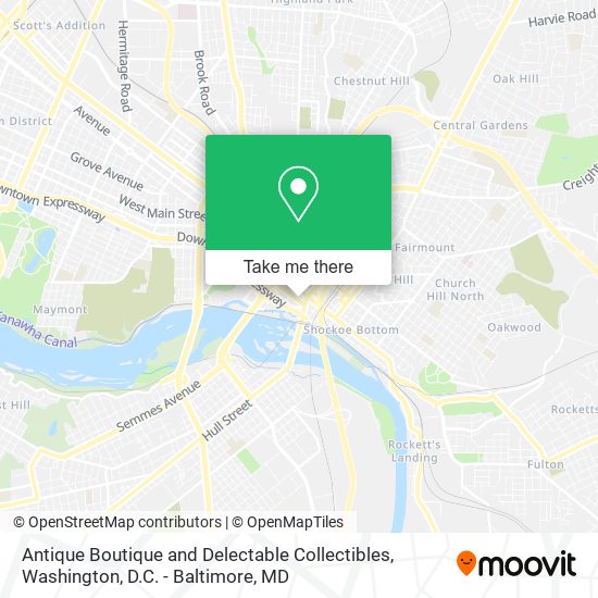 Antique Boutique and Delectable Collectibles map