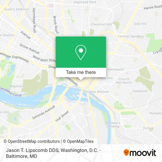 Jason T. Lipscomb DDS map