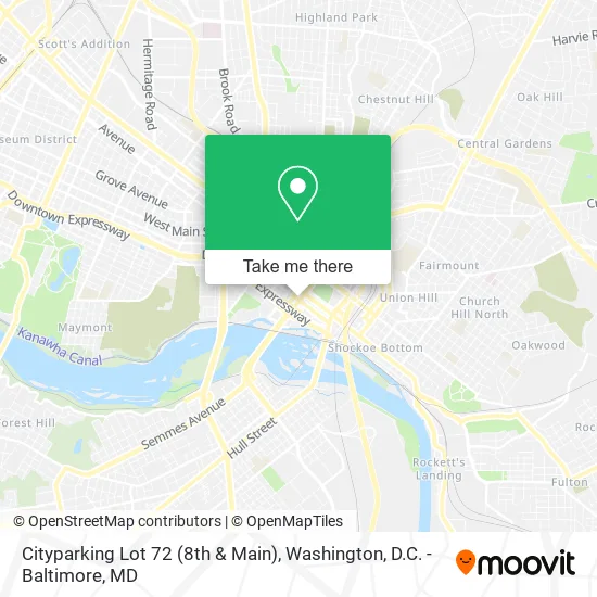 Mapa de Cityparking Lot 72 (8th & Main)
