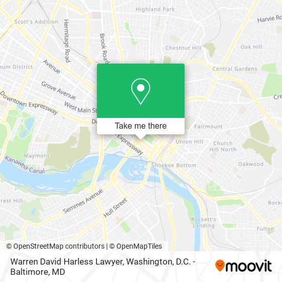 Warren David Harless Lawyer map