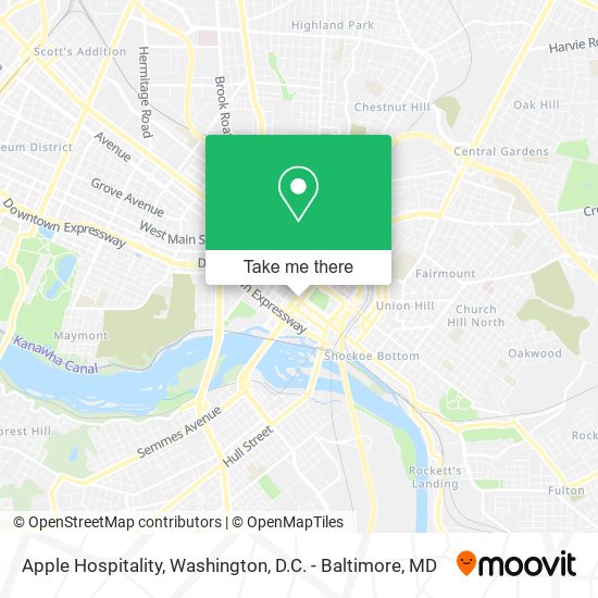 Mapa de Apple Hospitality