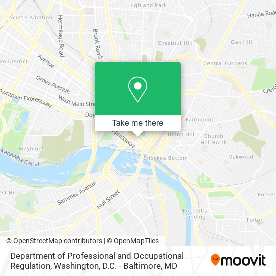 Department of Professional and Occupational Regulation map