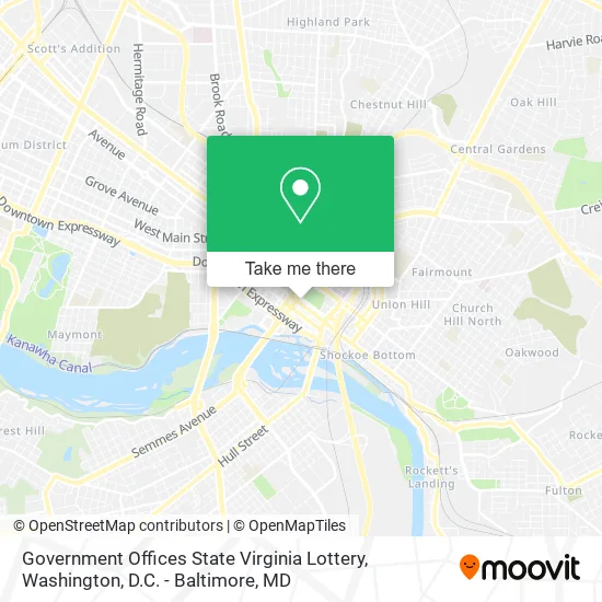 Government Offices State Virginia Lottery map