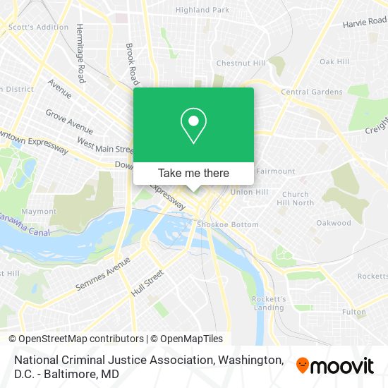 Mapa de National Criminal Justice Association