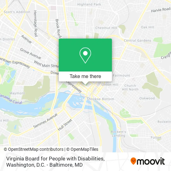 Virginia Board for People with Disabilities map
