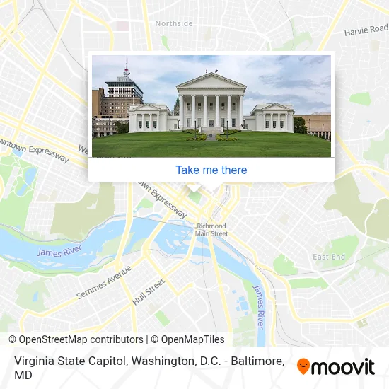 Virginia State Capitol map