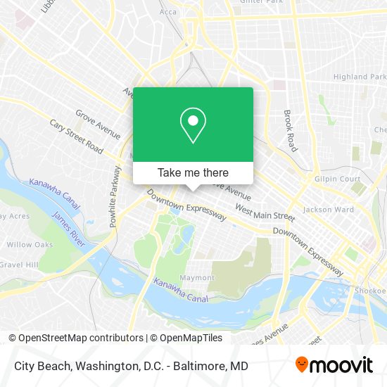 City Beach map