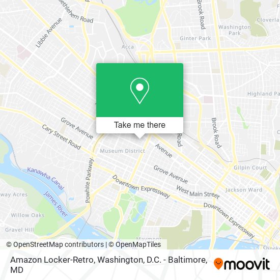 Mapa de Amazon Locker-Retro