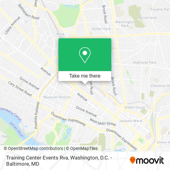 Training Center Events Rva map