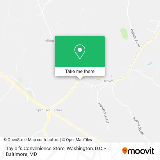 Taylor's Convenience Store map