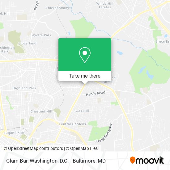 Glam Bar map