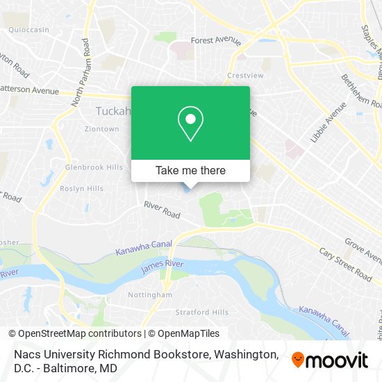 Nacs University Richmond Bookstore map