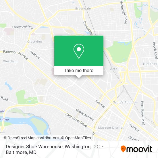 Designer Shoe Warehouse map