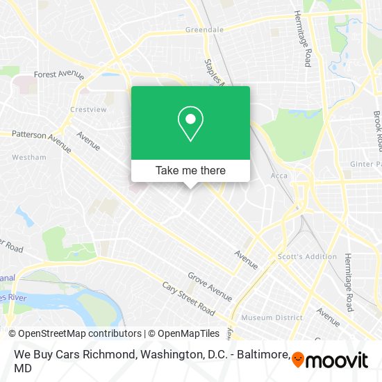We Buy Cars Richmond map