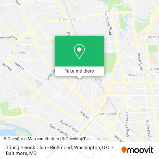 Triangle Rock Club - Richmond map