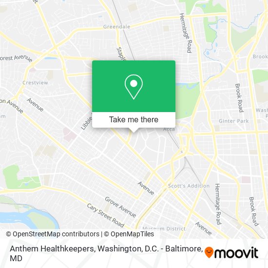 Mapa de Anthem Healthkeepers