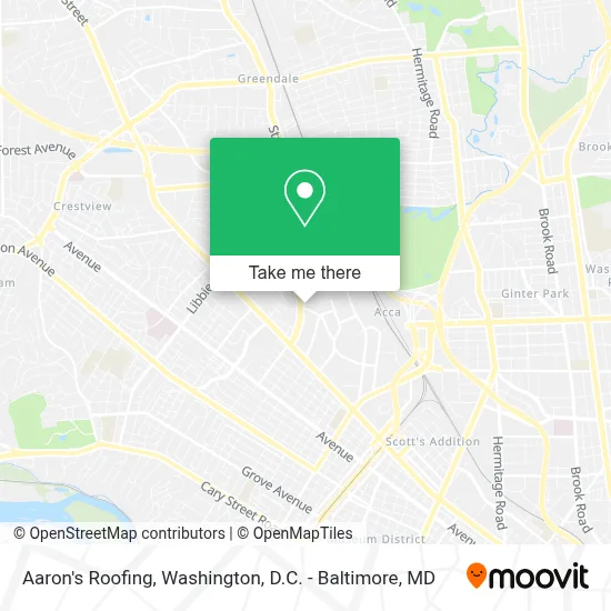 Aaron's Roofing map