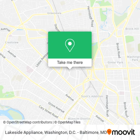 Lakeside Appliance map