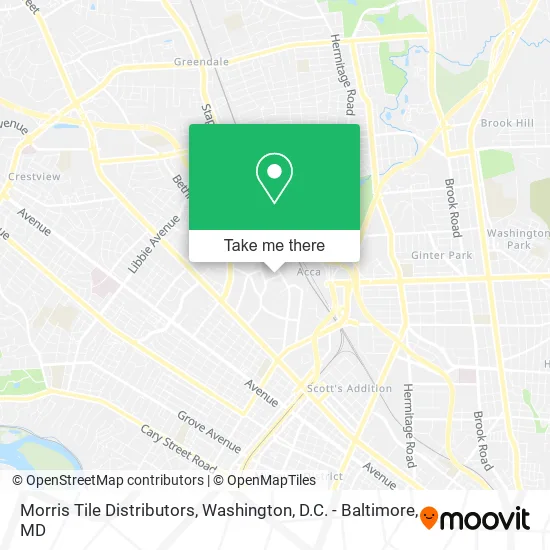 Morris Tile Distributors map