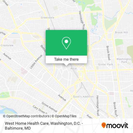 West Home Health Care map