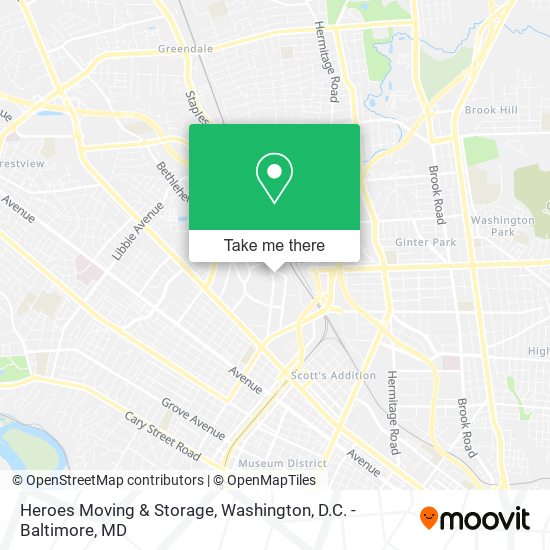 Mapa de Heroes Moving & Storage