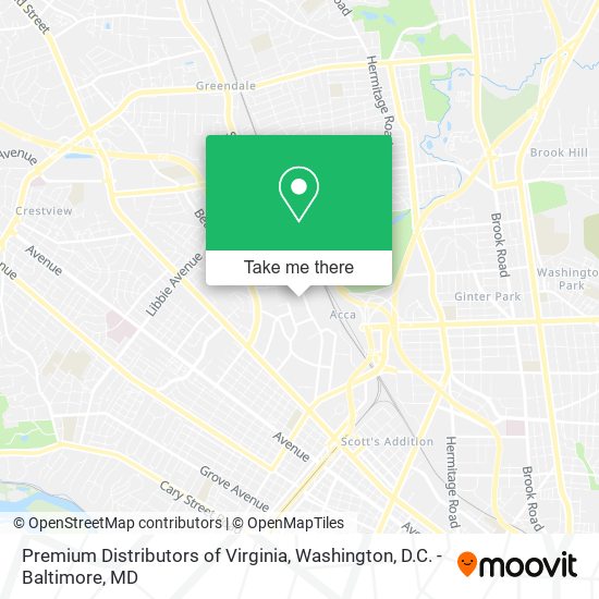 Premium Distributors of Virginia map