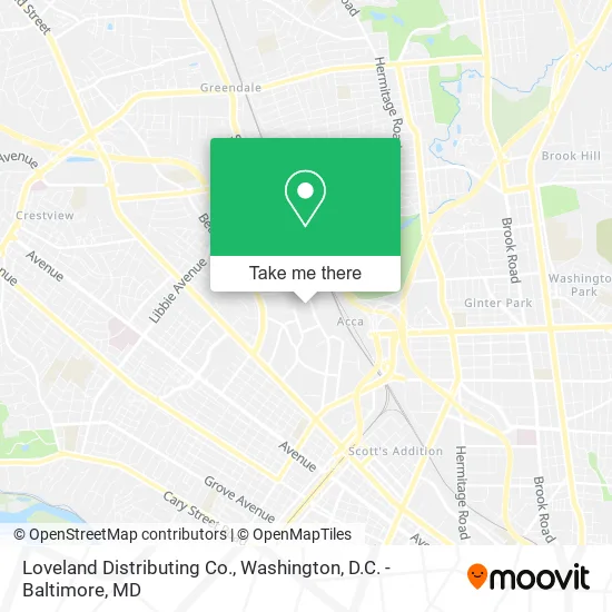 Loveland Distributing Co. map