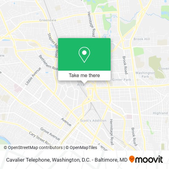 Cavalier Telephone map
