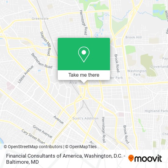 Mapa de Financial Consultants of America