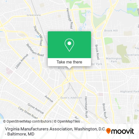 Mapa de Virginia Manufacturers Association