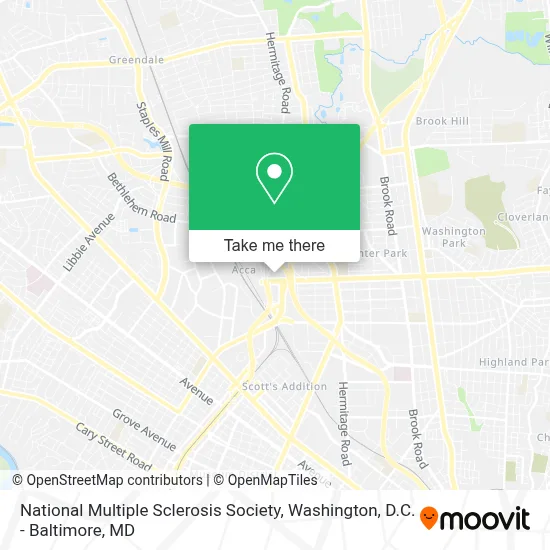National Multiple Sclerosis Society map