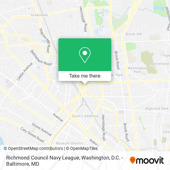 Richmond Council Navy League map