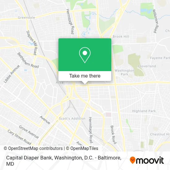 Capital Diaper Bank map