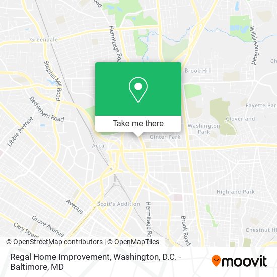 Mapa de Regal Home Improvement
