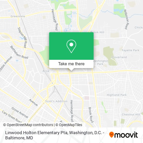 Linwood Holton Elementary Pta map