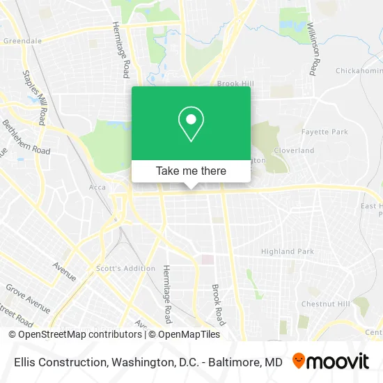 Ellis Construction map