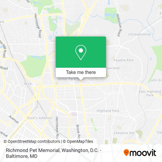 Mapa de Richmond Pet Memorial
