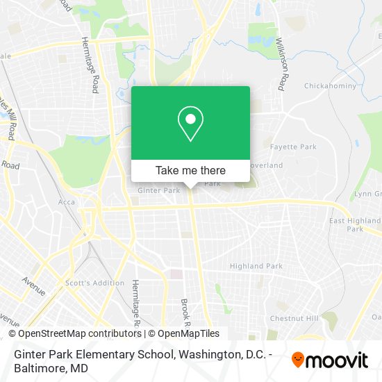 Mapa de Ginter Park Elementary School