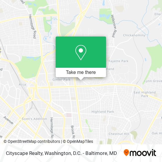 Mapa de Cityscape Realty