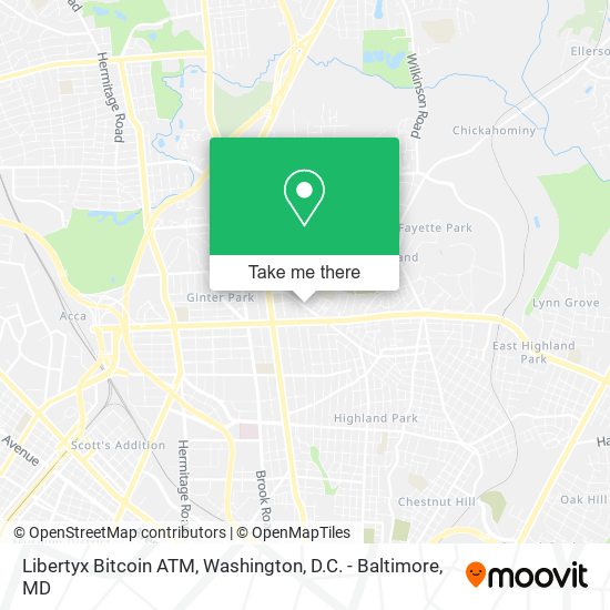 Mapa de Libertyx Bitcoin ATM