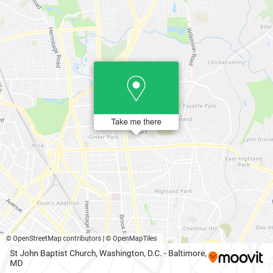 St John Baptist Church map