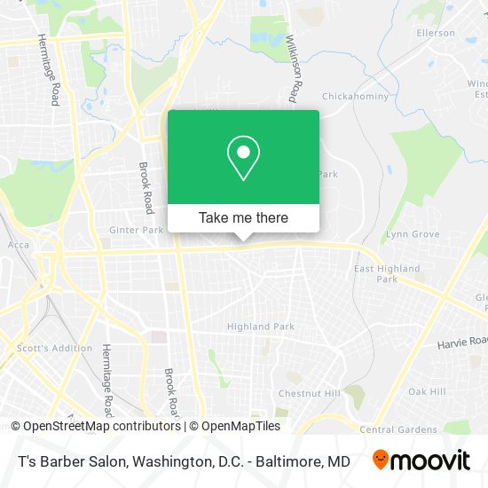 Mapa de T's Barber Salon